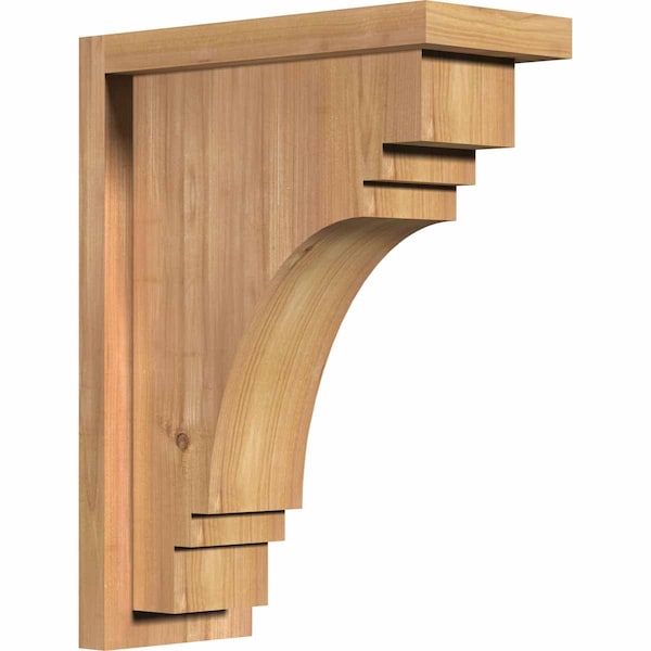 Ekena Millwork Pescadero Smooth Corbel w/Backplate, Western Red Cedar, 5 1/2"W x 12"D x 16"H COR06X12X16PEC01SWR - main